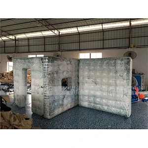 sewing old style wall obstacle with door window inflatable bunker for exciting war game