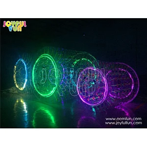 Fashionable design popular inflatable LED light water roller inflatable LED roller wheel game