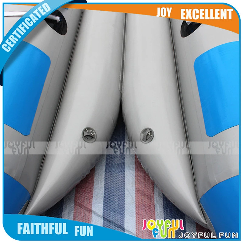 Water game inflatable fishing banana boat with seat for sale