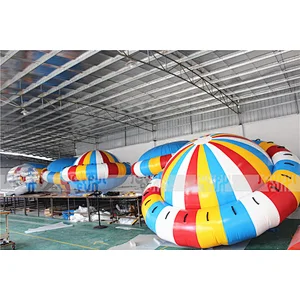 New product Joyful Fun factory inflatable flying boat towable inflatable disco boat for sale