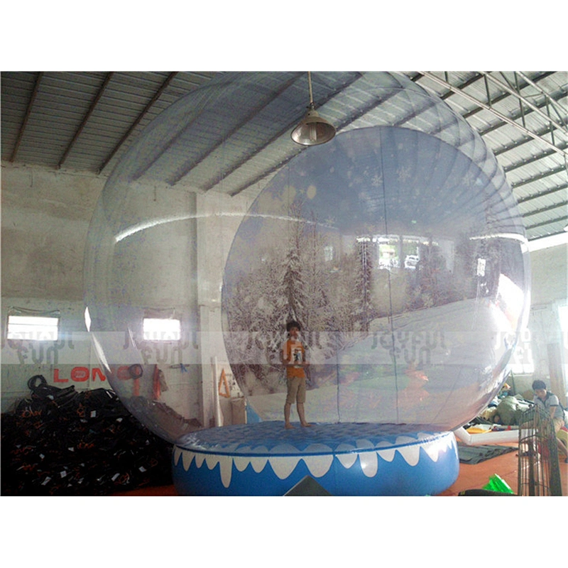 6m good quality Christmas snow ball Inflatable plastic snow ball with zipper
