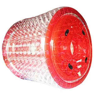 Factory price popular inflatable water roller ball wheel inflatable roller wheel game for events