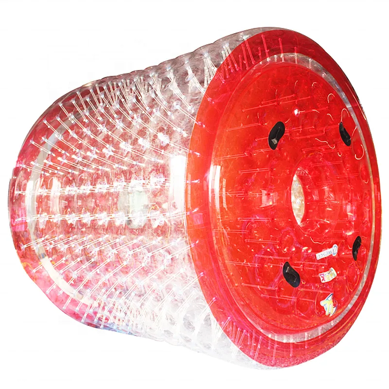 Factory price popular inflatable water roller ball wheel inflatable roller wheel game for events