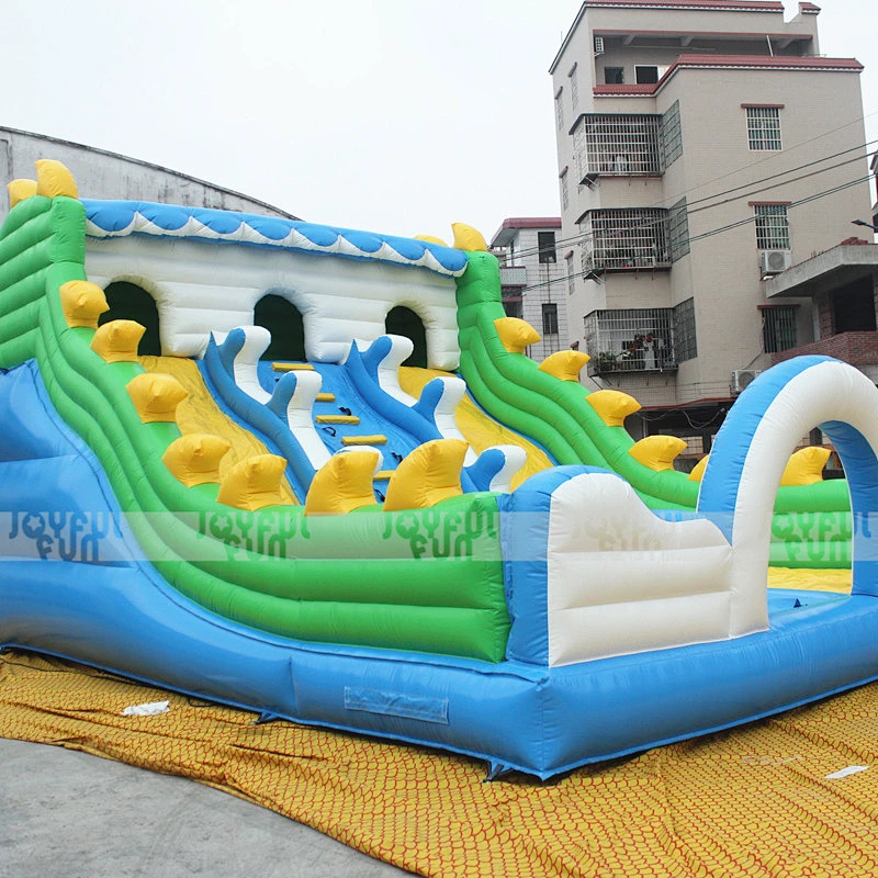 New design inflatable double line slide inflatable colorful dry slide inflatable bouncy slide for kids