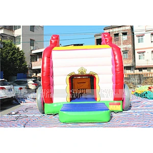 Child's fairy tale theme princess carriage commercial combo jumping bouncy inflatable castle for kids