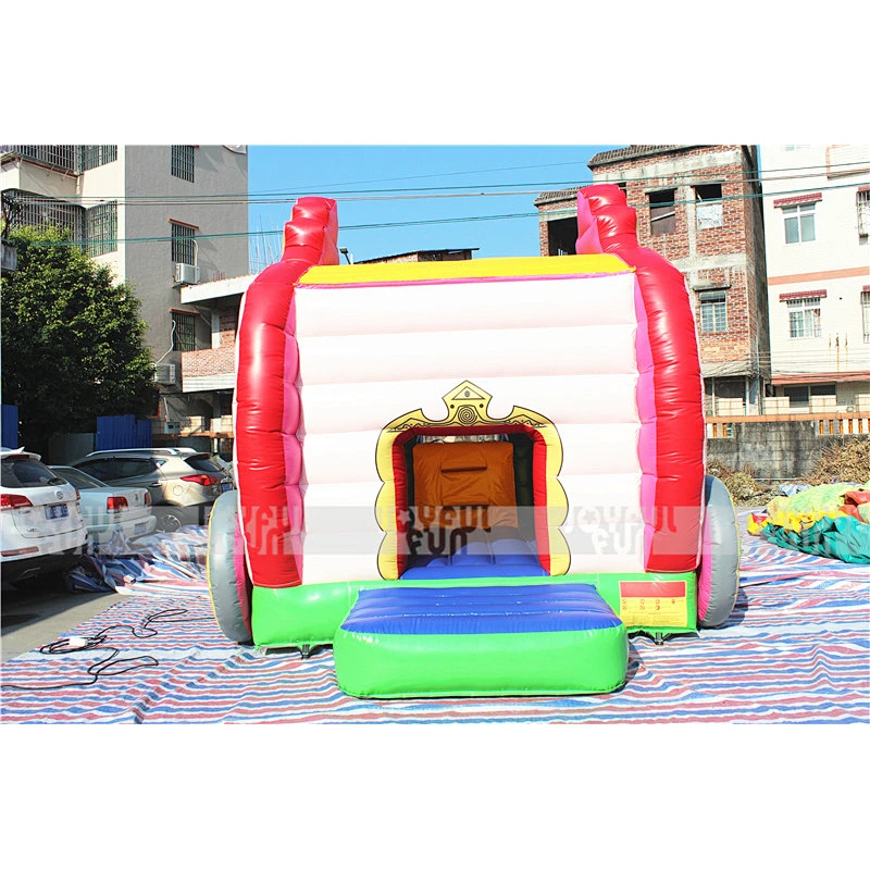 Child's fairy tale theme princess carriage commercial combo jumping bouncy inflatable castle for kids