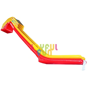 Outdoor big red and yellow inflatable water slide for yacht
