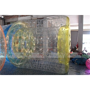 China manufacturer produced inflatable water walking roller inflatable wheel game for events