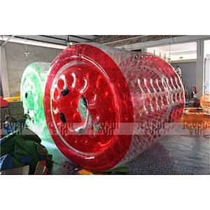 Factory price popular inflatable water roller ball wheel inflatable roller wheel game for events