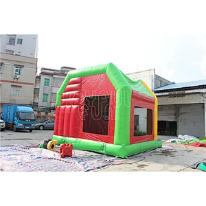 Inflatable forest park animal cartoon bouncy castle with slide combo Jungle inflatable bouncer theme combo