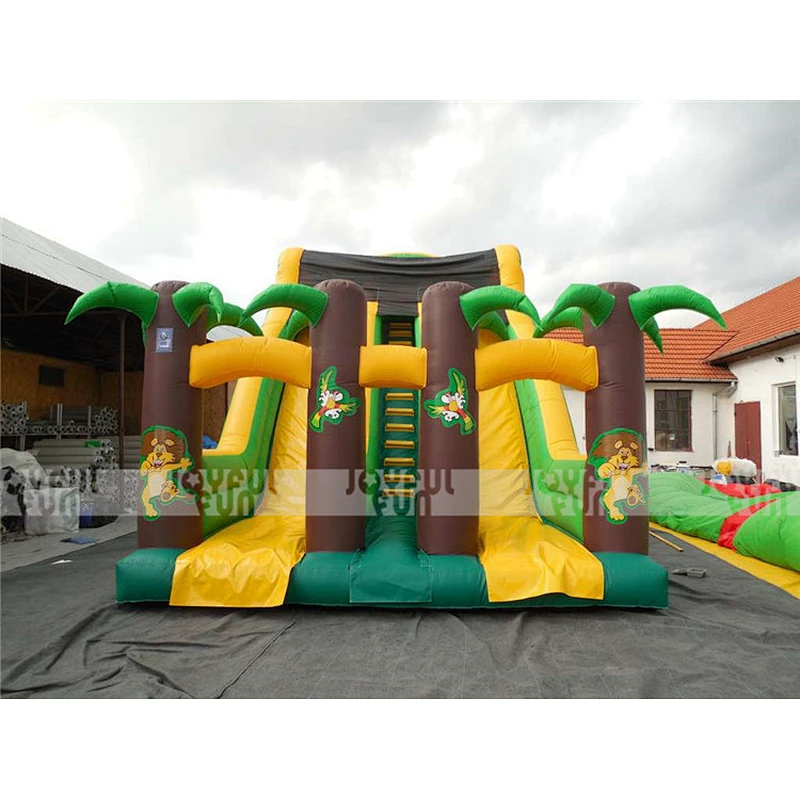 2021 factory hot Inflatable double glazed aluminum sliding outdoor drawing inflatable bouncer slide