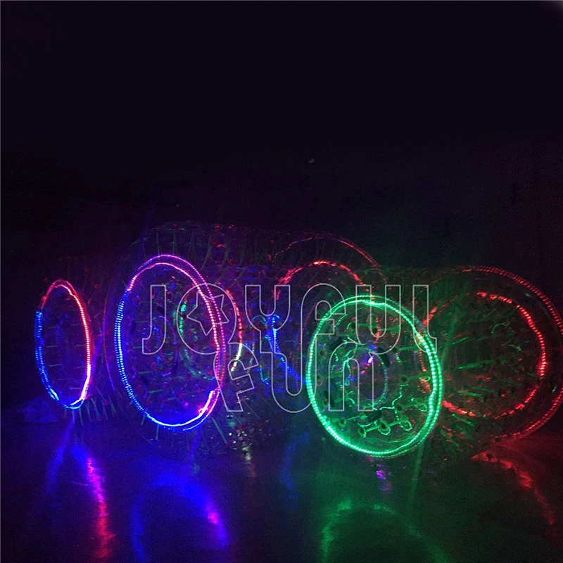 2019 Transparent LED reflecting inflatable water roller water rolling tube floating walking roller toys