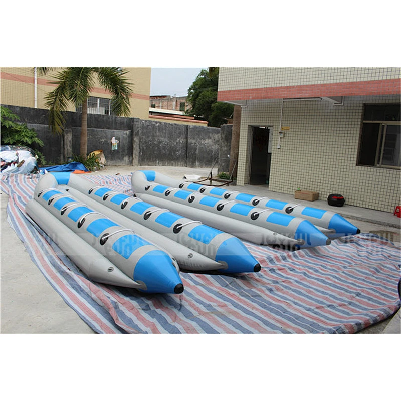 10 seats double tube inflatable funny flying banana boat for events or water games