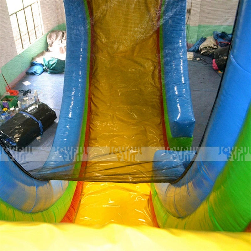 Long and high inflatable slide storm exciting entertain slide game 14 m high kids sewing pvc outdoor slide