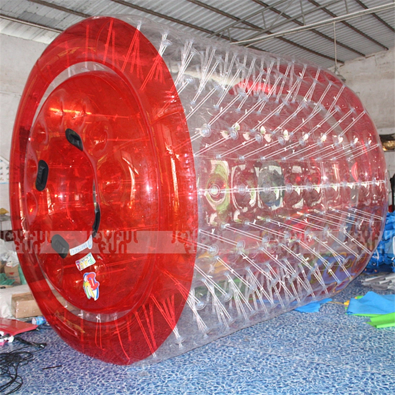 Factory price popular inflatable water roller ball wheel inflatable roller wheel game for events