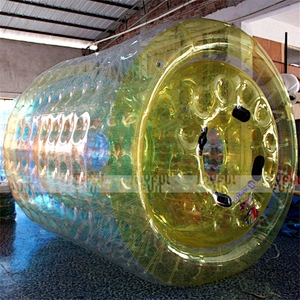 China manufacturer produced inflatable water walking roller inflatable wheel game for events