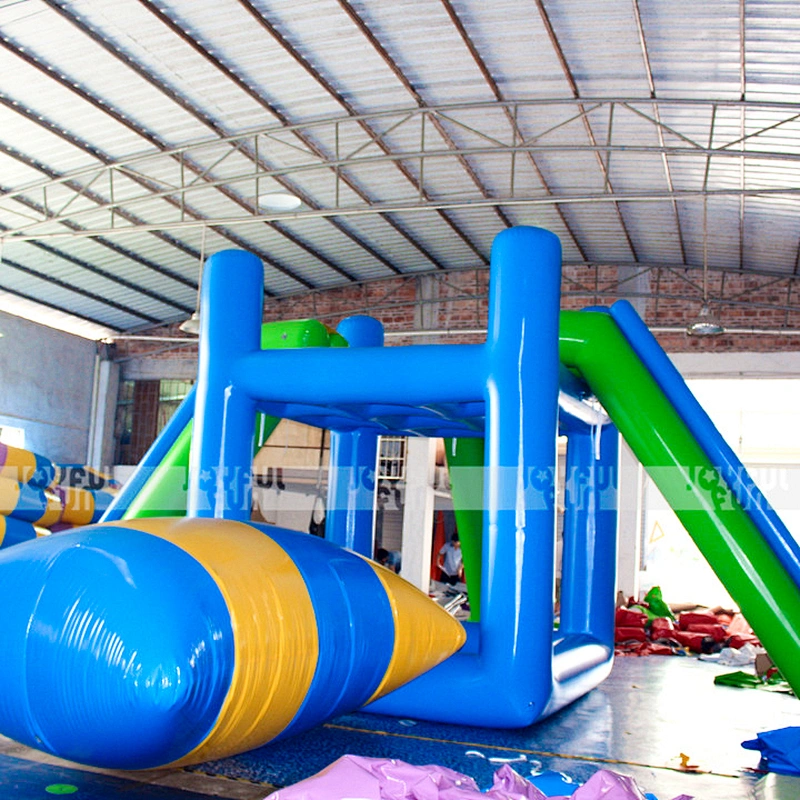 Commercial top grade inflatable water slide and jumping pillow game for amusement park inflatable water toys