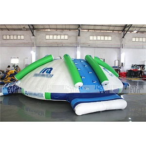 China factory price comfortable inflatable water island water floating sofa water bed used in pool rest for swim multi-function