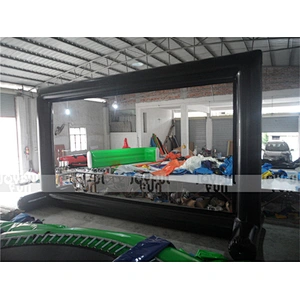 7 m Customized color good plastic Inflatable ball frame black inflatable outdoor soccer frame for adult