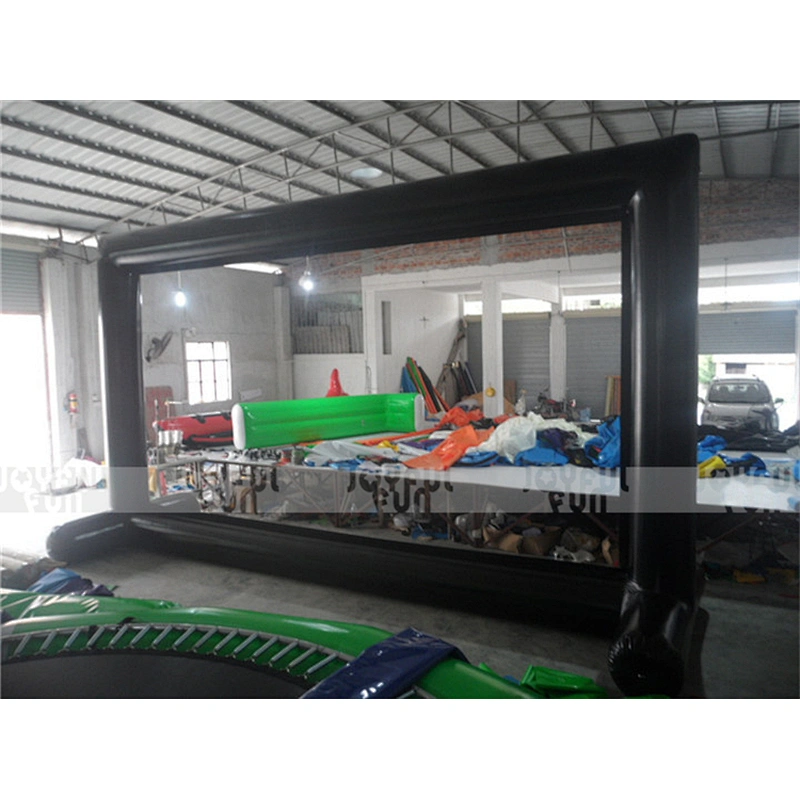7 m Customized color good plastic Inflatable ball frame black inflatable outdoor soccer frame for adult