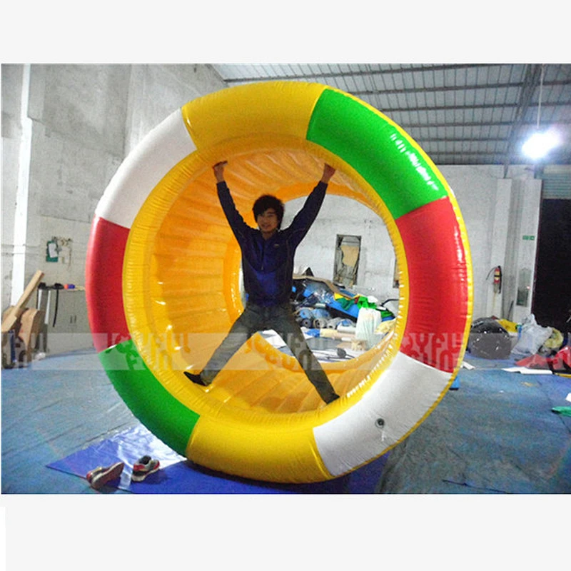 Funny plastic inflatable jumbo floating water pool ball / walk on water pvc bubble roller
