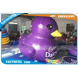 2017 welding giant inflatable tire advertising cartoon of purple duck
