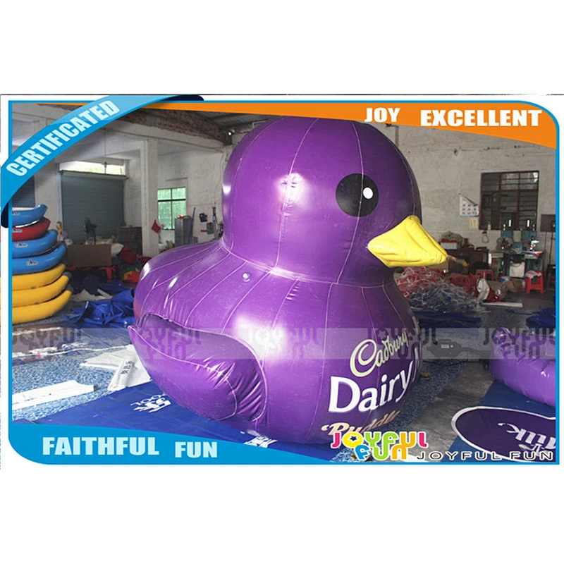 2017 welding giant inflatable tire advertising cartoon of purple duck