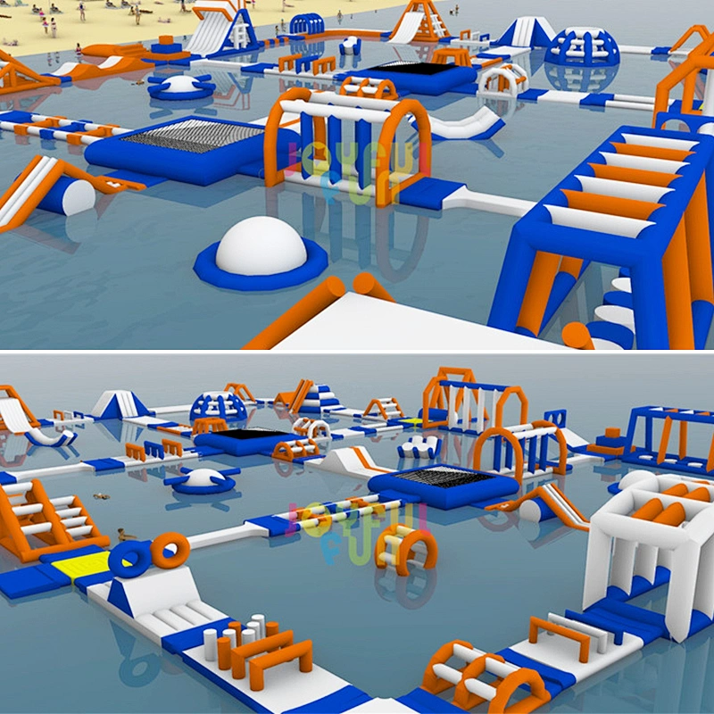 Joyful Fun Manufacturing Outdoor Big Inflatable Floating Water Park for Kids and Adults