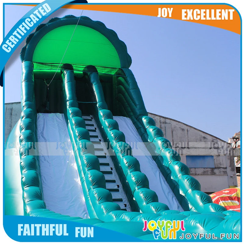 Outdoor sport giantiinflatable zip line with two lanes long slide for summer water game Inflatable for Zip line adventures