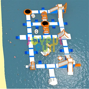 Joyful Fun Manufacturing Outdoor Big Inflatable Floating Water Park for Kids and Adults