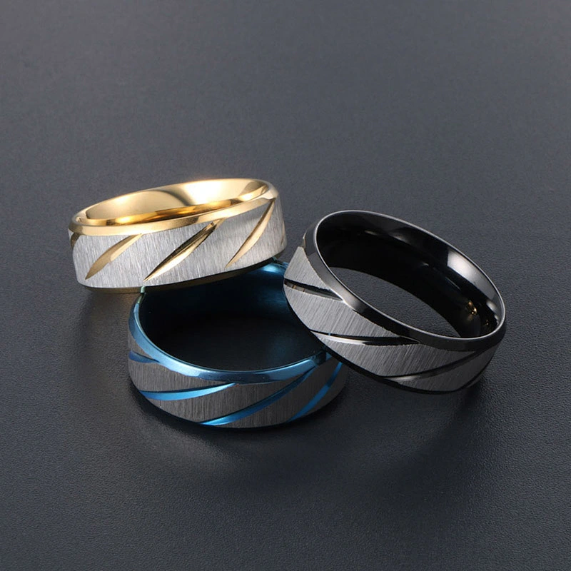 Wholesale And Retail Stainless Steel Silver Gold Men's Hip Hop Punk Gift Party Lovers simple Classic Ring Women's Jewelry