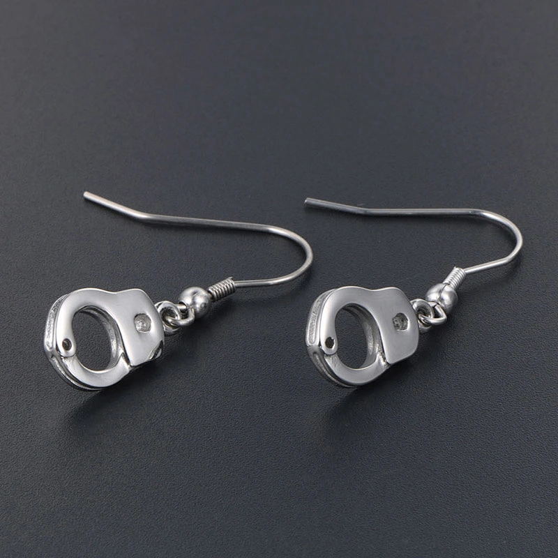 Wholesale And Retail Stainless Steel Antique Silver Womens Hip Hop Punk Gift Party Earrings Jewelry