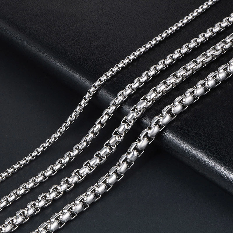 Wholesale And Retail Stainless Steel Antique Silver Men's Hip Hop Punk Gift Party Chain Necklace Jewelry