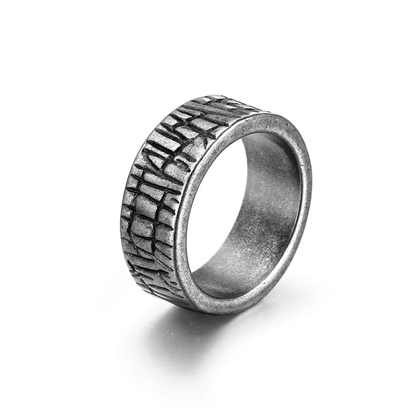 Wholesale And Retail Stainless Steel Antique Silver Plated Men's Hip Hop Punk Gift Party Charm Rings Women's Jewelry