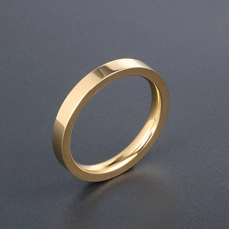 Wholesale And Retail Stainless Steel Silver Gold Men's Hip Hop Punk Gift Party Lovers simple Classic Ring Women's Jewelry