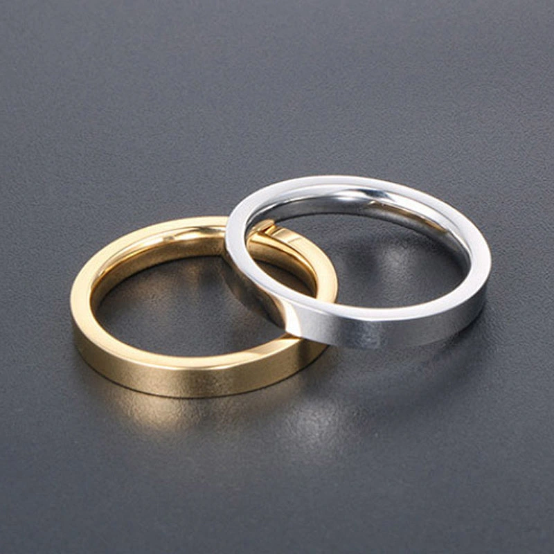 Wholesale And Retail Stainless Steel Silver Gold Men's Hip Hop Punk Gift Party Lovers simple Classic Ring Women's Jewelry