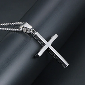 Wholesale And Retail Stainless Steel Antique Silver Womens Hip Hop Punk Gift Party Vintage Cross Pendants&Charms Jewelry