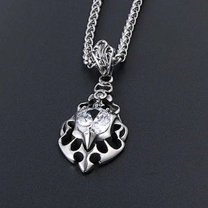 Wholesale And Retail Stainless Steel Antique Silver Womens Hip Hop Punk Gift Party Vintage Diamond Pendants&Charms Jewelry