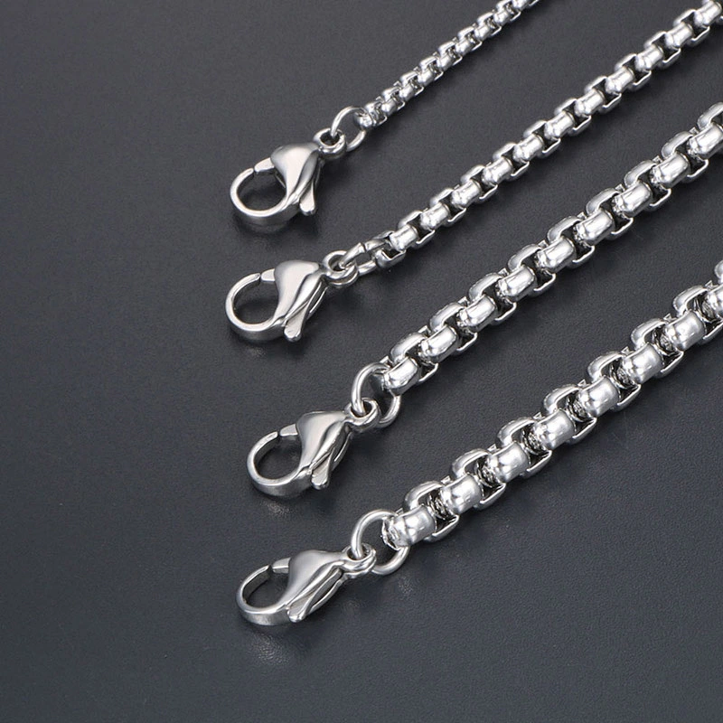 Wholesale And Retail Stainless Steel Antique Silver Men's Hip Hop Punk Gift Party Chain Necklace Jewelry