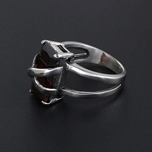 Wholesale And Retail Stainless Steel Antique Silver Men's Hip Hop Punk Gift Party Charm Zircon Rings Women's Gemstone Jewelry