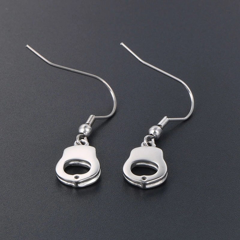 Wholesale And Retail Stainless Steel Antique Silver Womens Hip Hop Punk Gift Party Earrings Jewelry