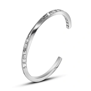 Wholesale And Retail Stainless Steel Antique Silver Men's Hip Hop Punk Gift Party Vintage Open Bangle Women's Bracelet Jewelry
