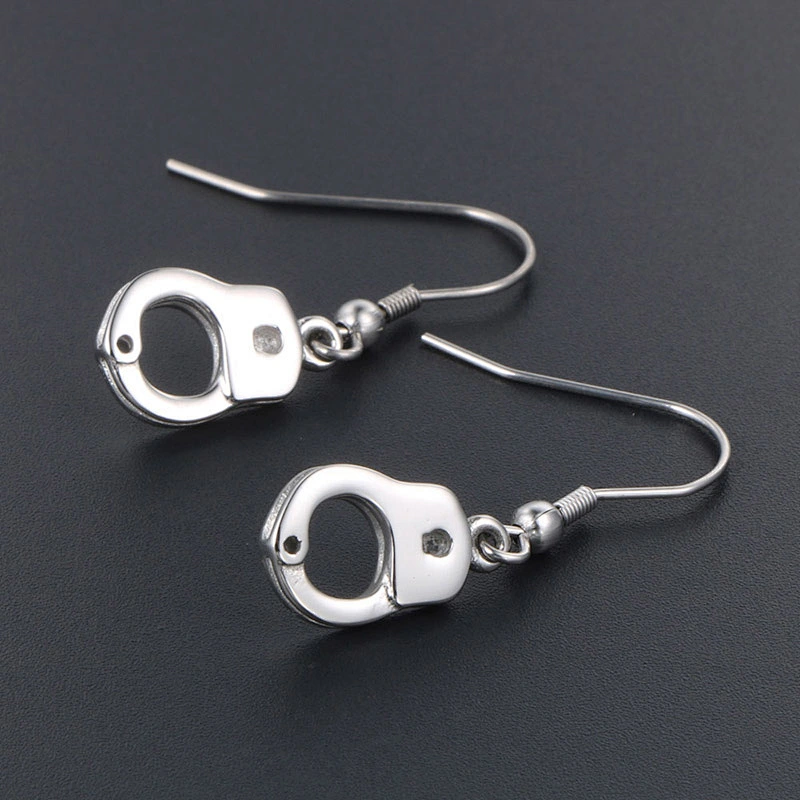 Wholesale And Retail Stainless Steel Antique Silver Womens Hip Hop Punk Gift Party Earrings Jewelry