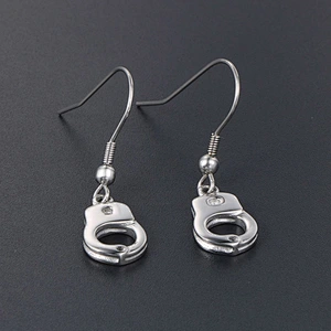 Wholesale And Retail Stainless Steel Antique Silver Womens Hip Hop Punk Gift Party Earrings Jewelry