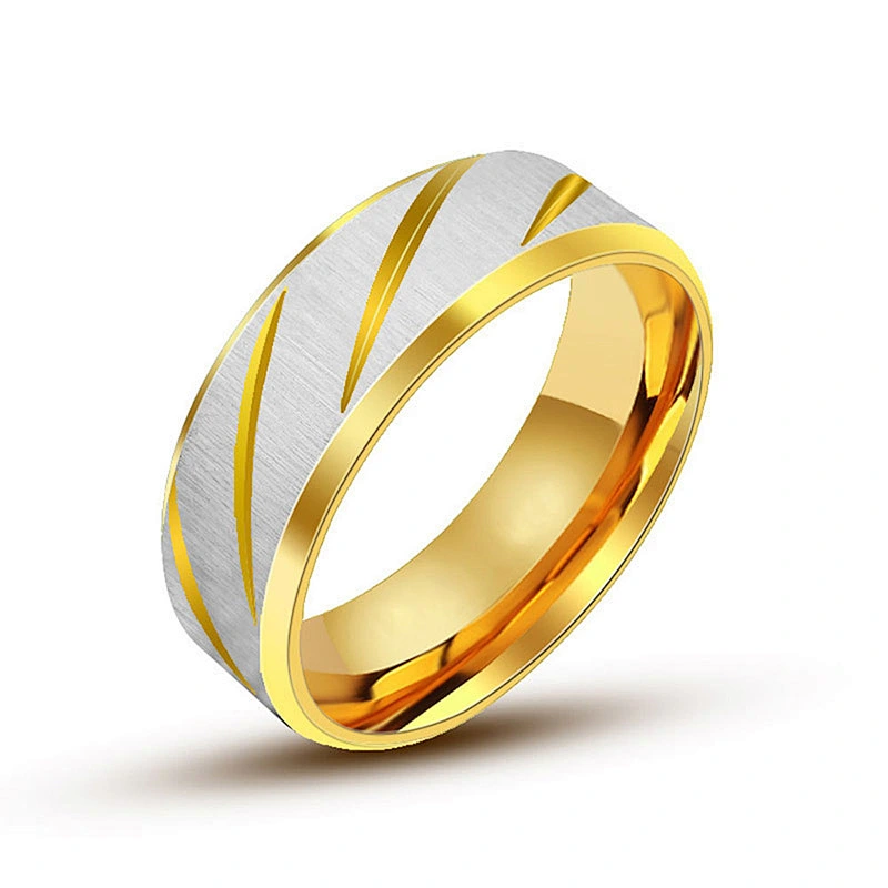 Wholesale And Retail Stainless Steel Silver Gold Men's Hip Hop Punk Gift Party Lovers simple Classic Ring Women's Jewelry