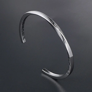 Wholesale And Retail Stainless Steel Antique Silver Men's Hip Hop Punk Gift Party Vintage Open Bangle Women's Bracelet Jewelry