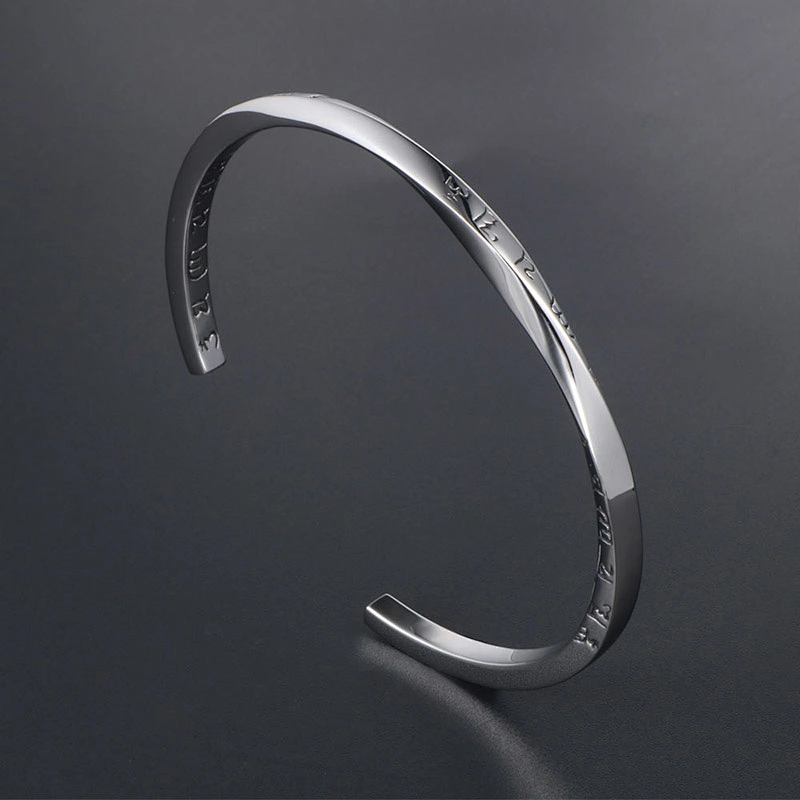 Wholesale And Retail Stainless Steel Antique Silver Men's Hip Hop Punk Gift Party Vintage Open Bangle Women's Bracelet Jewelry