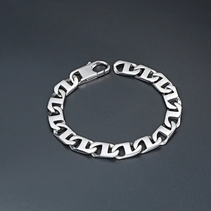 Wholesale And Retail Stainless Steel Antique Silver Men's Hip Hop Punk Gift Party Thick Chain Bangle Bracelet Jewelry