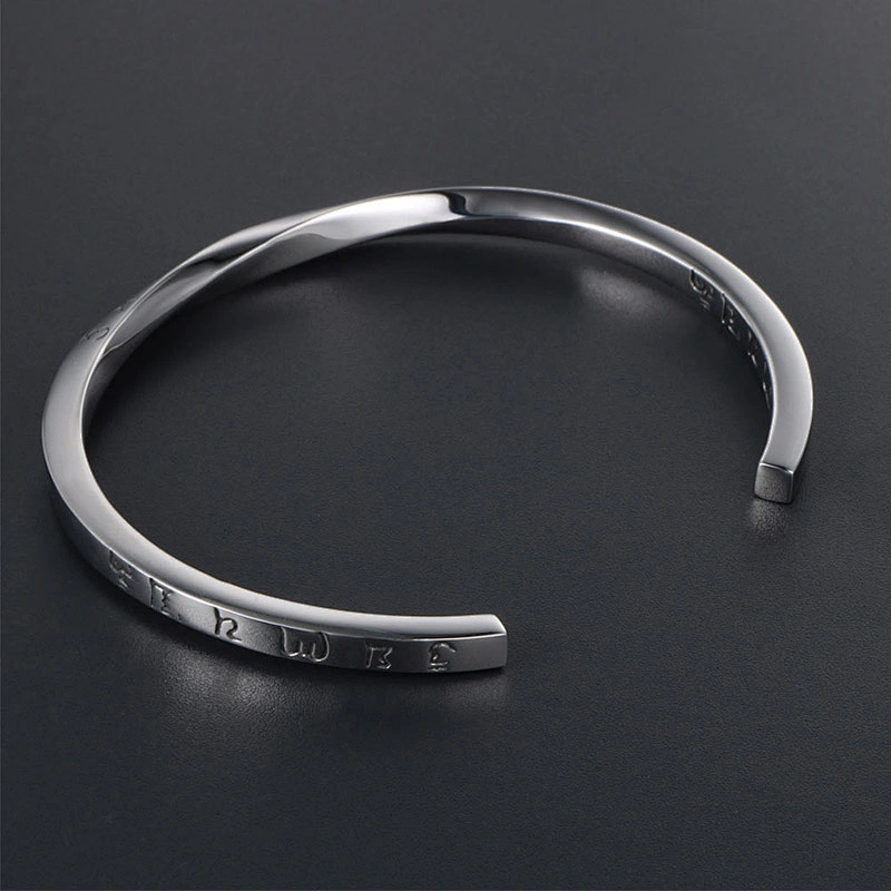 Wholesale And Retail Stainless Steel Antique Silver Men's Hip Hop Punk Gift Party Vintage Open Bangle Women's Bracelet Jewelry