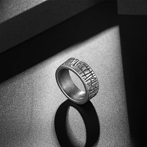 Wholesale And Retail Stainless Steel Antique Silver Plated Men's Hip Hop Punk Gift Party Charm Rings Women's Jewelry